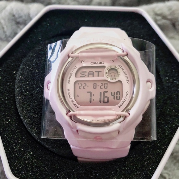 G-SHOCK:NWT, ORIGINAL BOX & MANUEL,BABY-G-PINK/PINK FACE, DIGITAL WOMEN’S WATCH. - Picture 2 of 10
